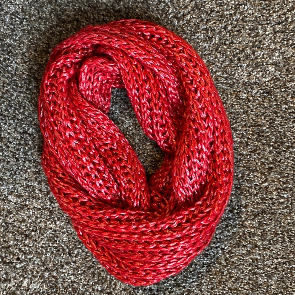 5/$22 Cherry red infinity scarf